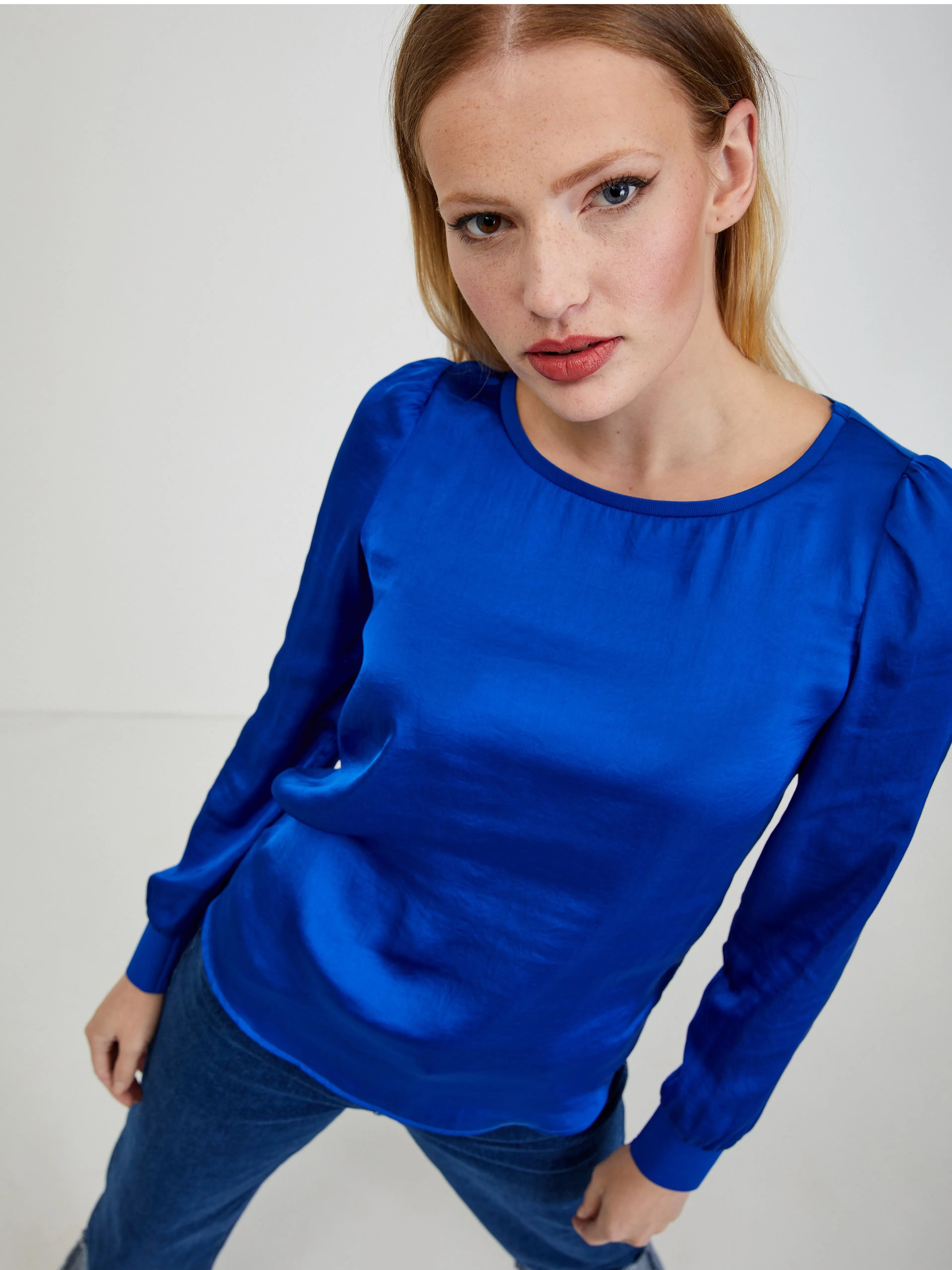 Blaue Damenbluse ORSAY