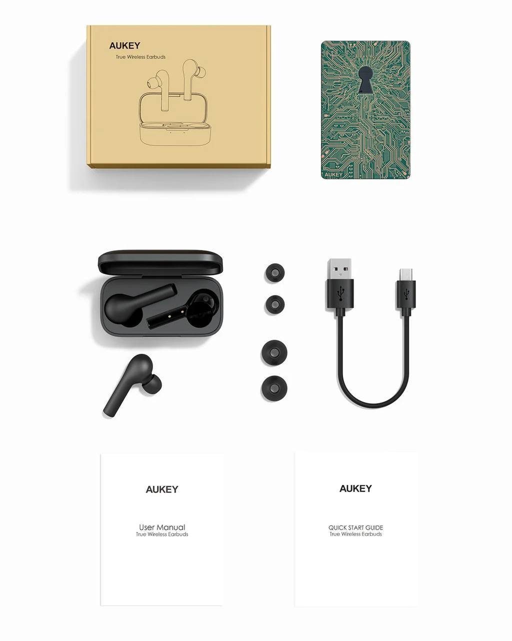 Diyarts In-Ear-Kopfhörer (Touch-Steuerung, Kabellose Kopfhörer, HiFi-Stereo, Ladecase 25 Stunden Spielzeit, IPX6)