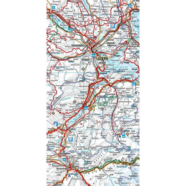 KuF Schweiz Radreisekarte 1 : 301 000 - Wanderkarte