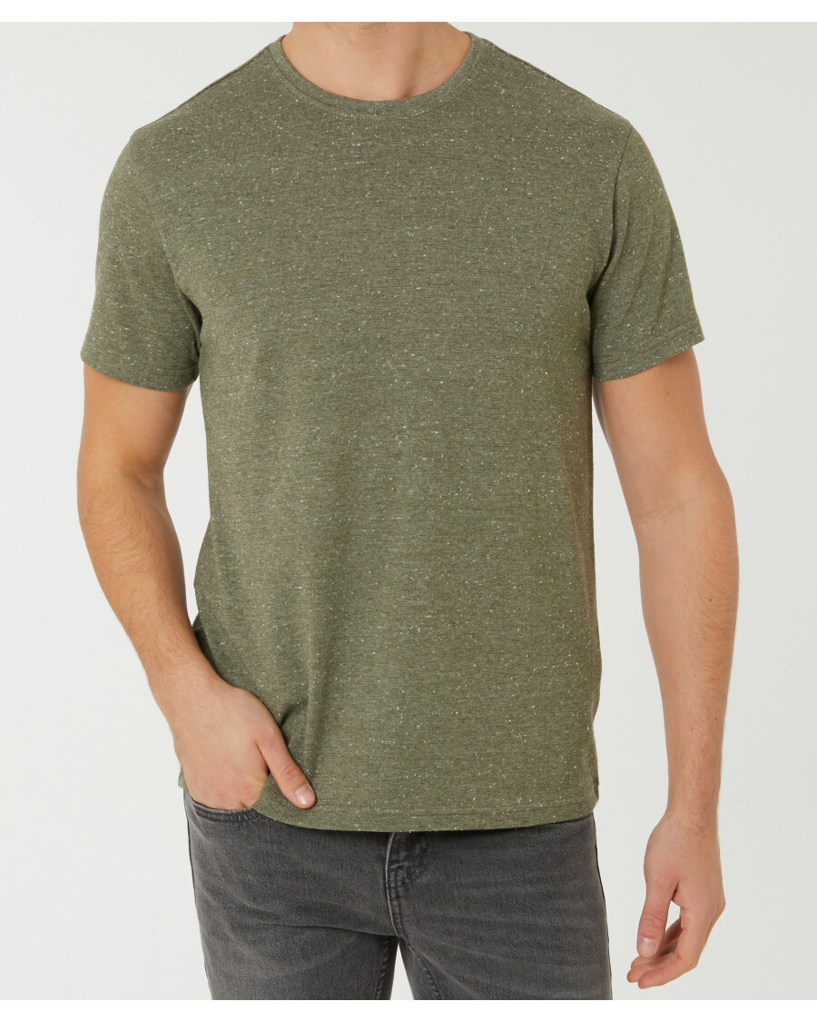 T-Shirt in Melangeoptik