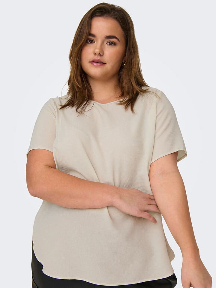 ONLY Carmakoma Bluse in Creme günstig kaufen