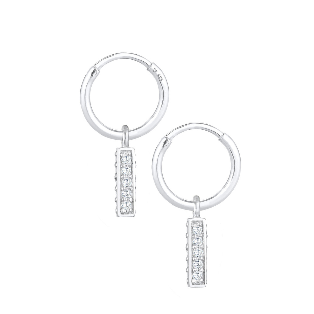 Elli PREMIUM Elli PREMIUM Boucles d'Oreilles Pendentif de tige créole pour femme élégant avec  Boucles d'oreilles