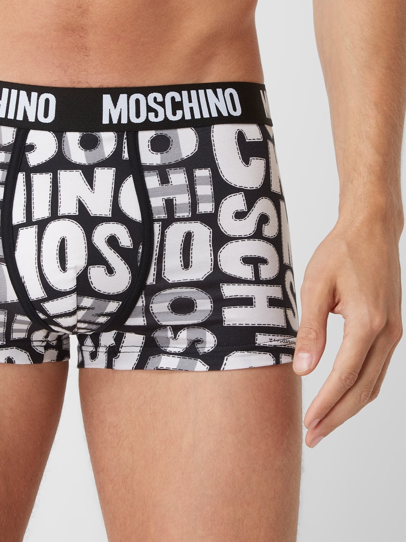 Trunks mit Logo-Muster in schwarz