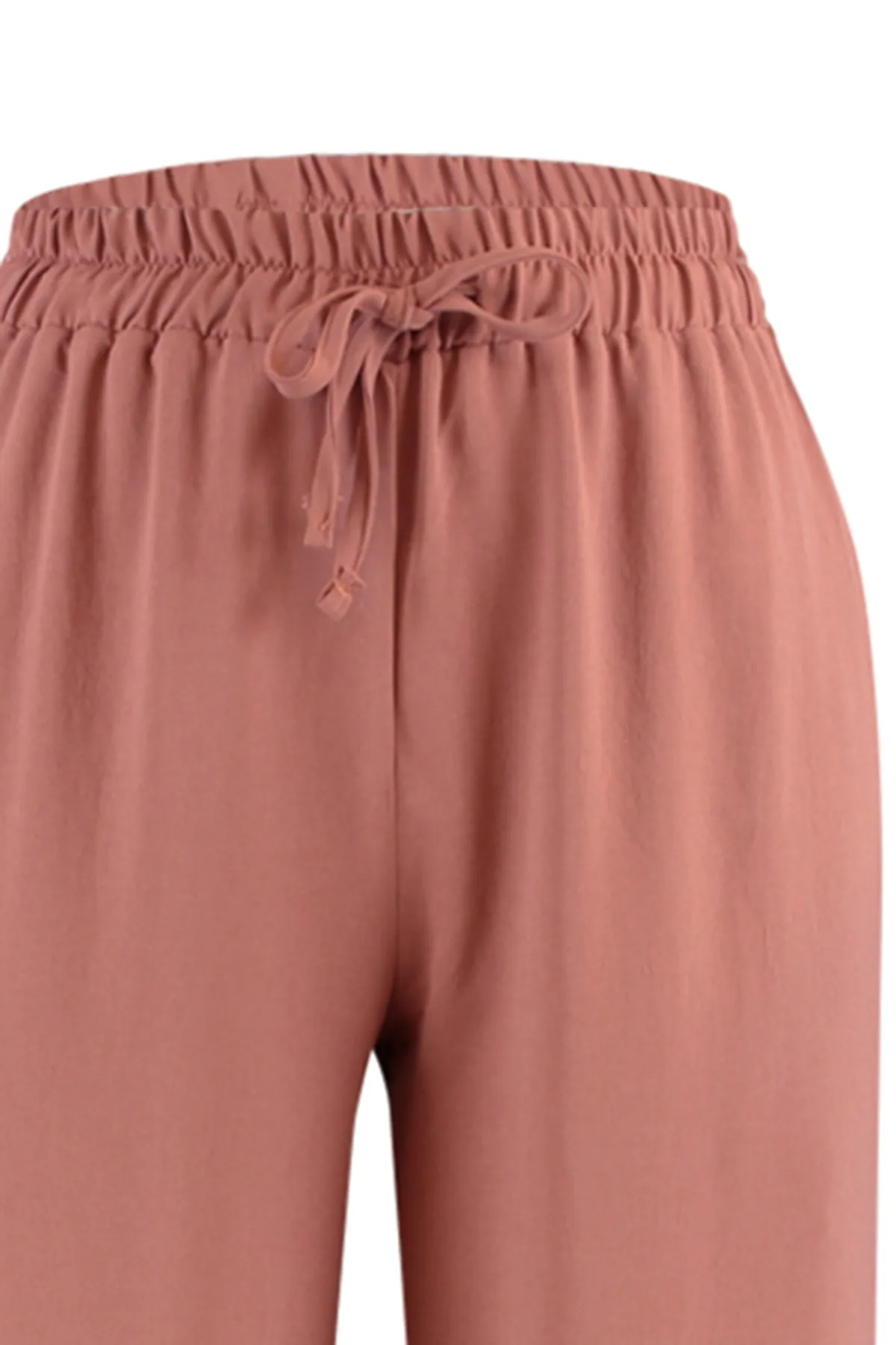 Trendyol Collection  Dusty Rose Webhose mit weitem Bein TWOSS21PL0248