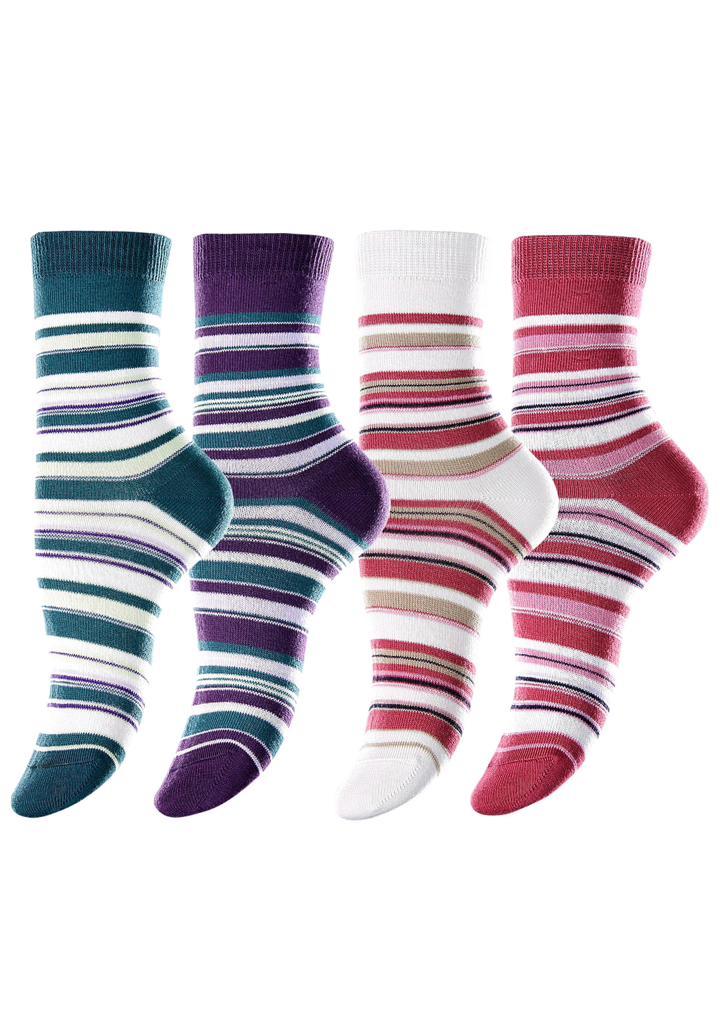 Lavana Socken (Set, 4-Paar) mit Ringelmuster
