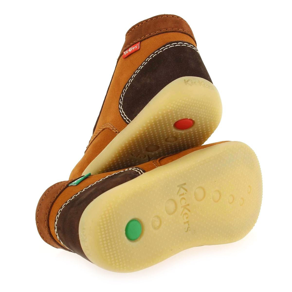 Kickers  BONBON 2 TRICOLORE H21 - Camel marron