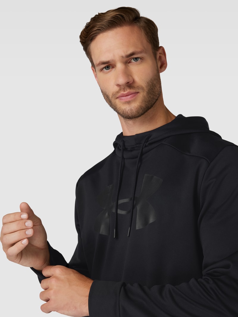 Hoodie mit Logo-Print in schwarz