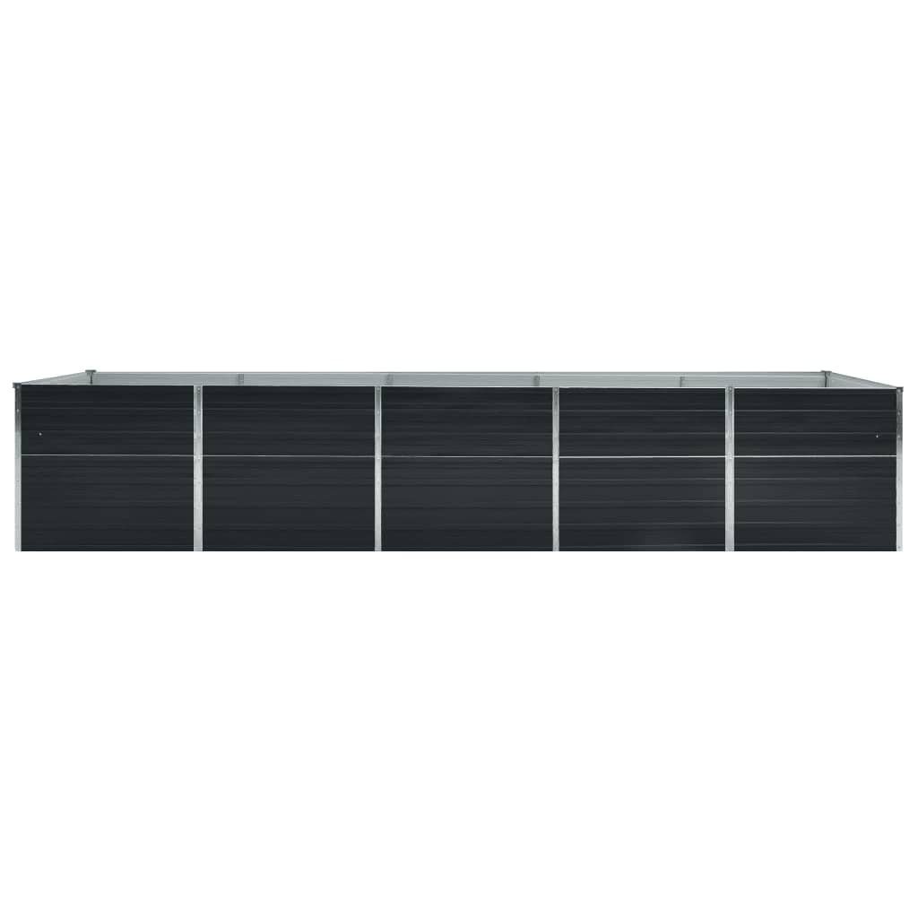 vidaXL Hochbeet Hochbeet,Garten-Hochbeet Verzinkter Stahl 400x80x45 cm Anthrazit
