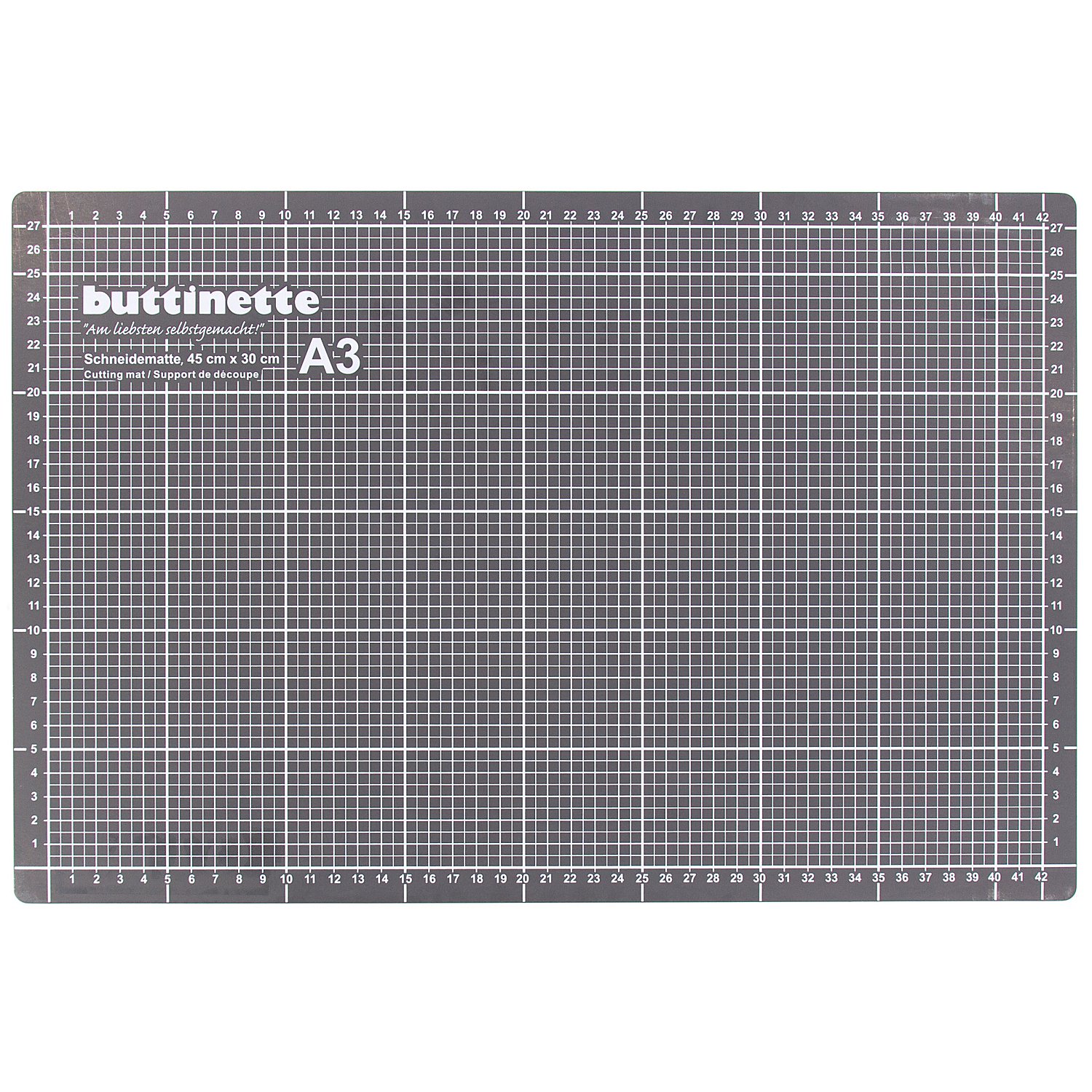 buttinette Schneidematte, 45 x 30 cm, grau