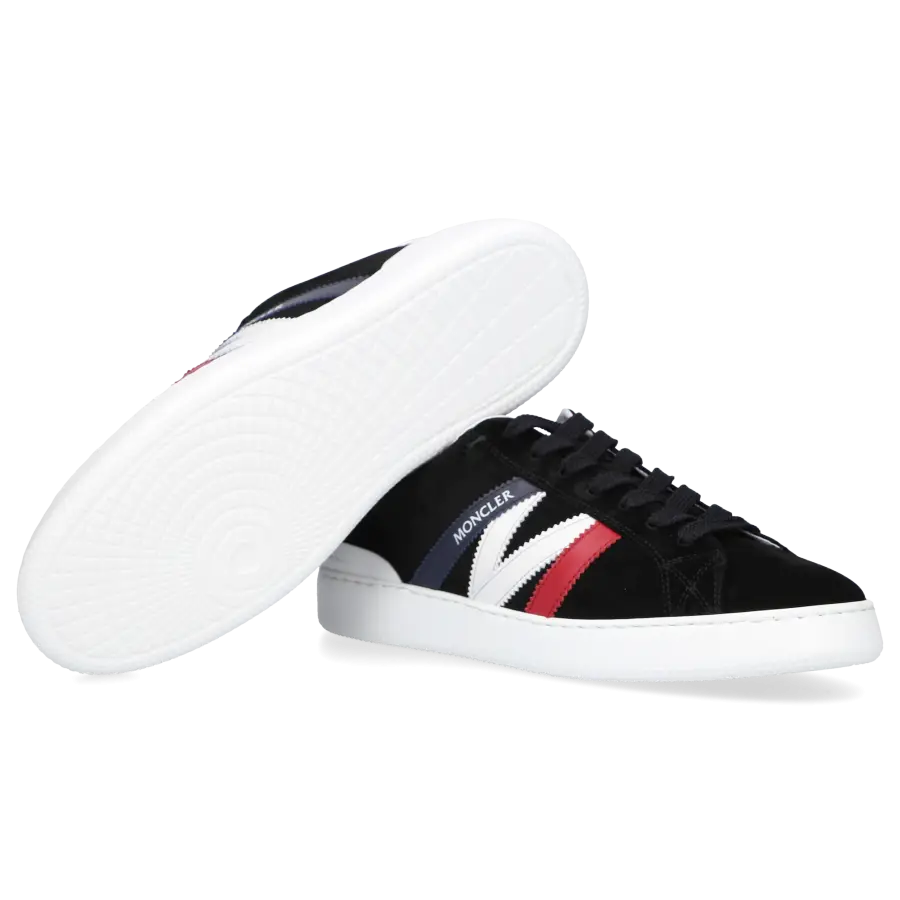 Moncler - Sneaker low MONACO Veloursleder - schwarz