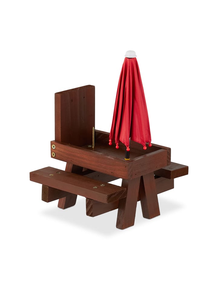 relaxdays Eichhörnchen Tisch in Braun/ Rot günstig kaufen onesize