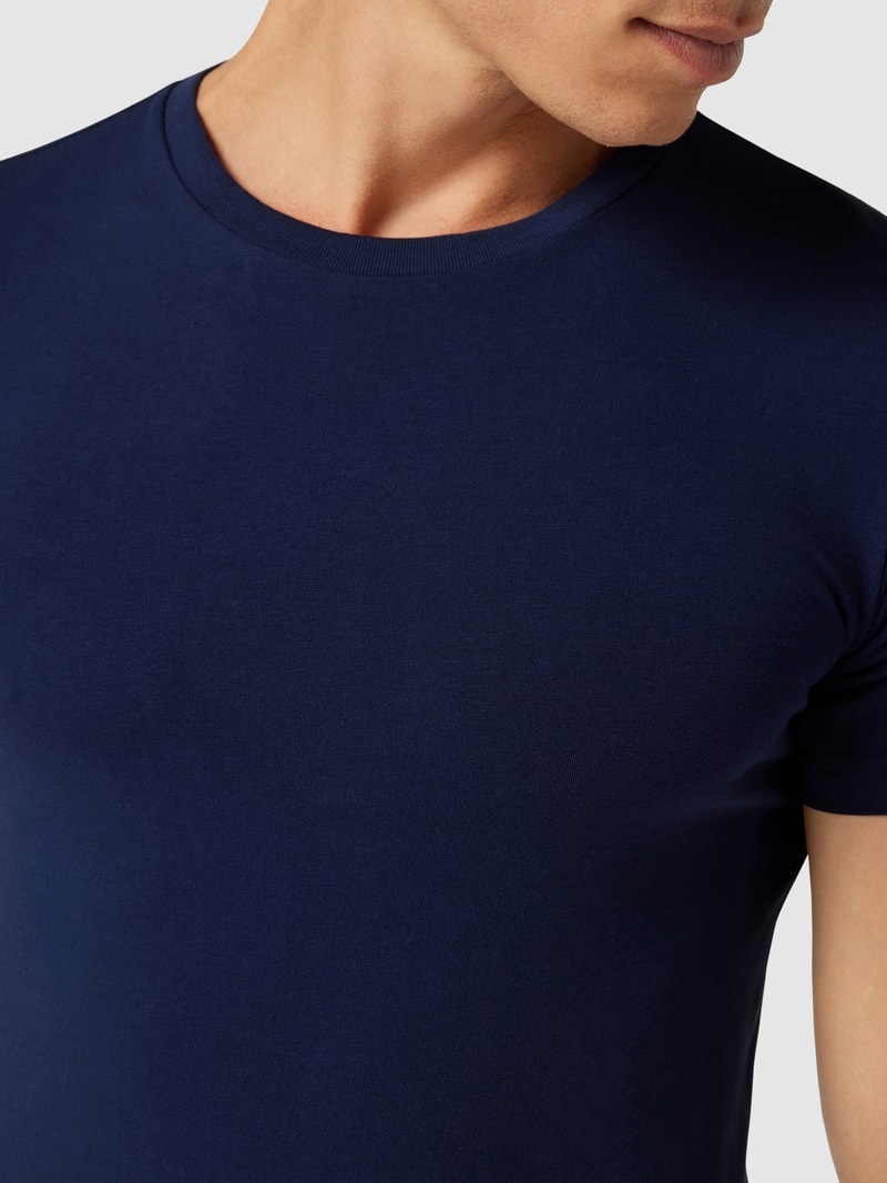 T-Shirt mit Logo-Stitching im 2er-Pack in marineblau