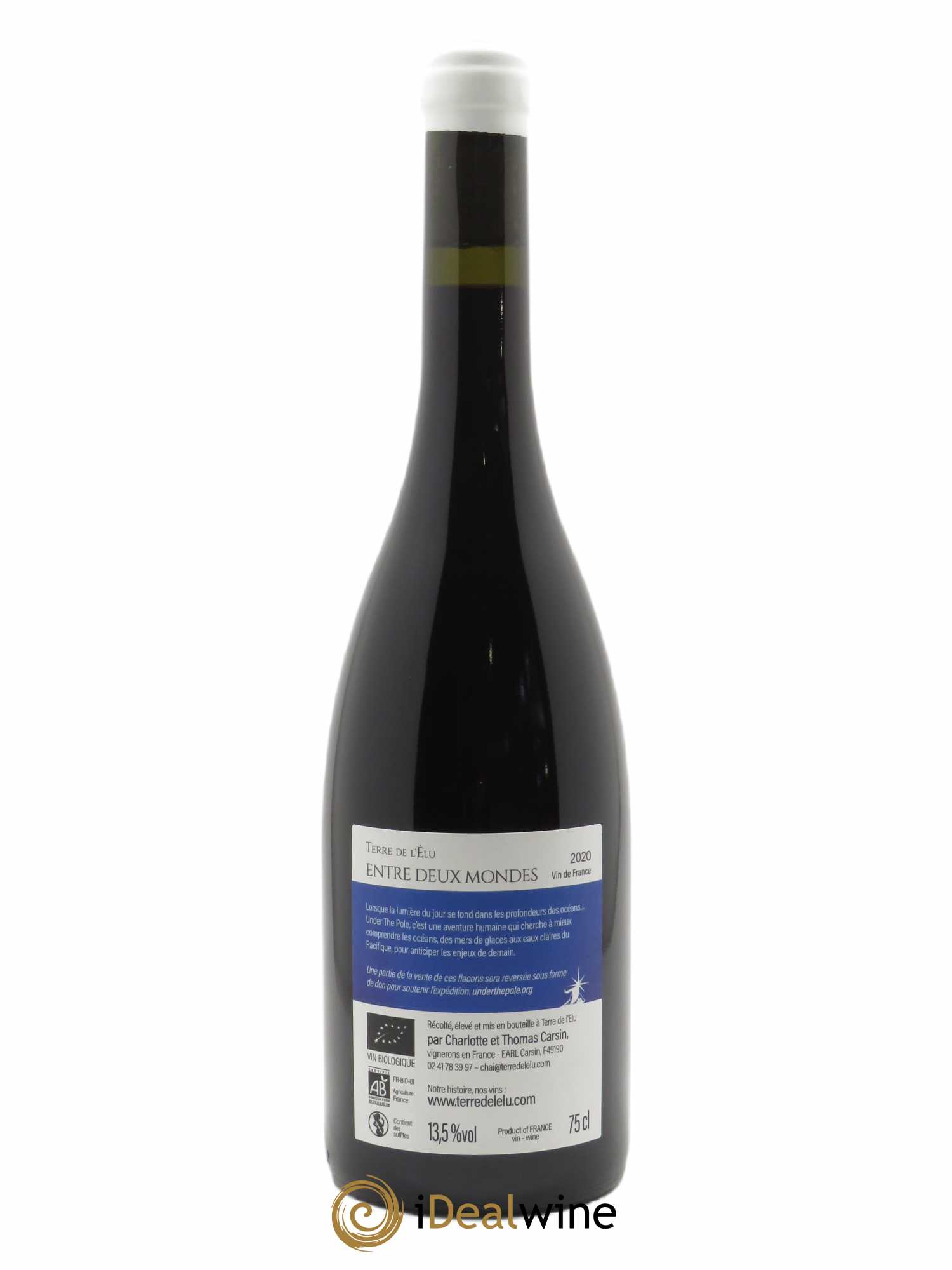 Vin de France Entre deux Mondes Terre de l'Elu (Clos de L'Elu)  2020 - Lot de 1 Bouteille