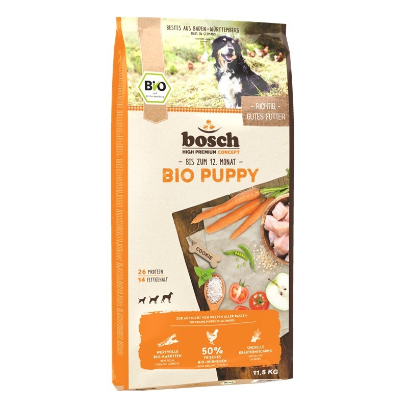 bosch Hundetrockenfutter bosch BIO Puppy Hühnchen + Karotten 11,5 kg