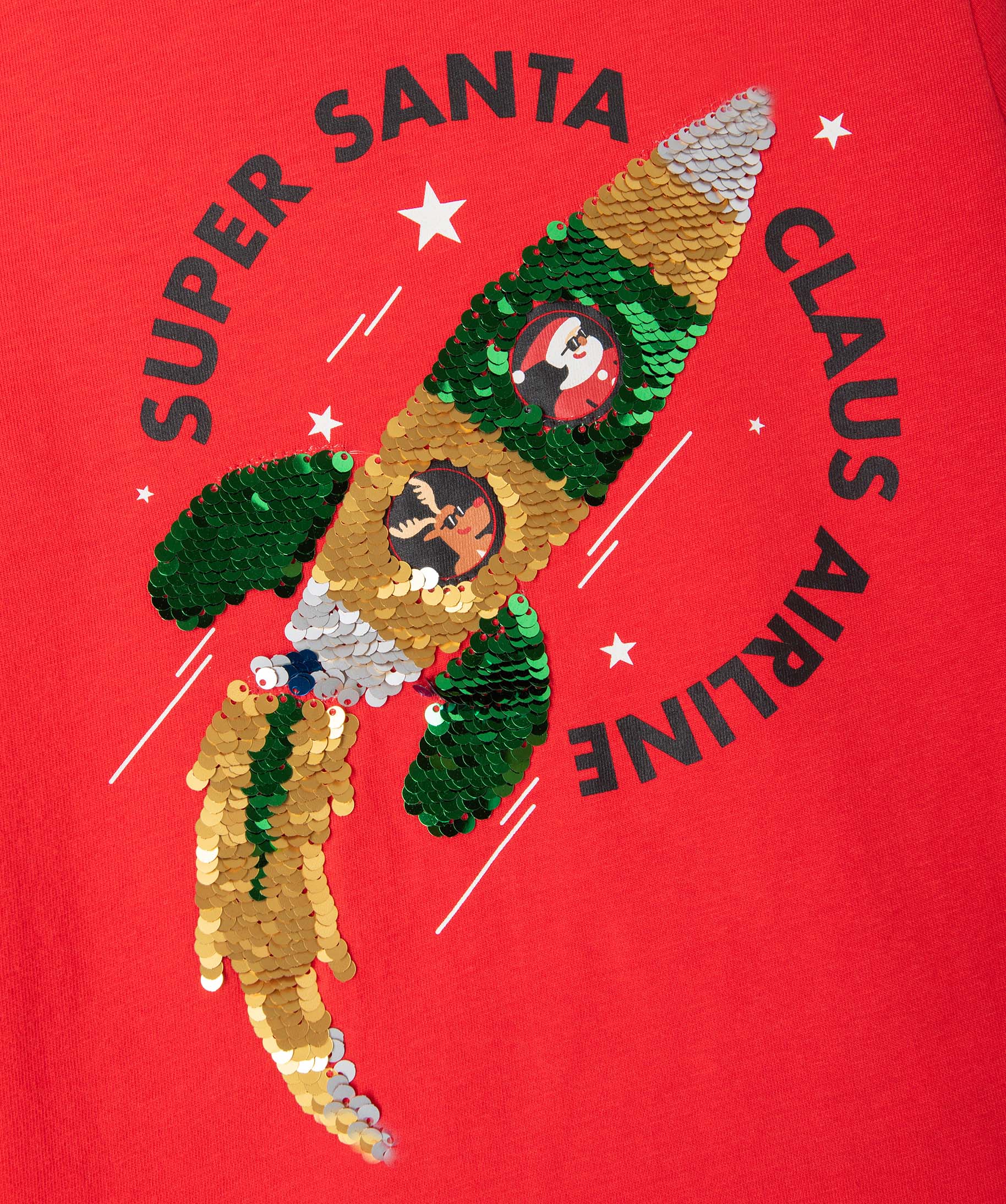 Tee-shirt de Nol Garçon imprimé à sequins réversibles rouge | GEMO