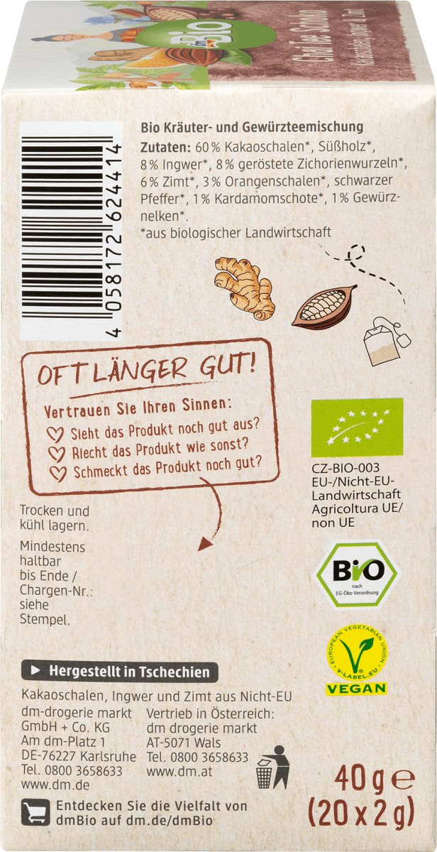 Gewürztee Chai Tee Schoko (20 Beutel), 40 g