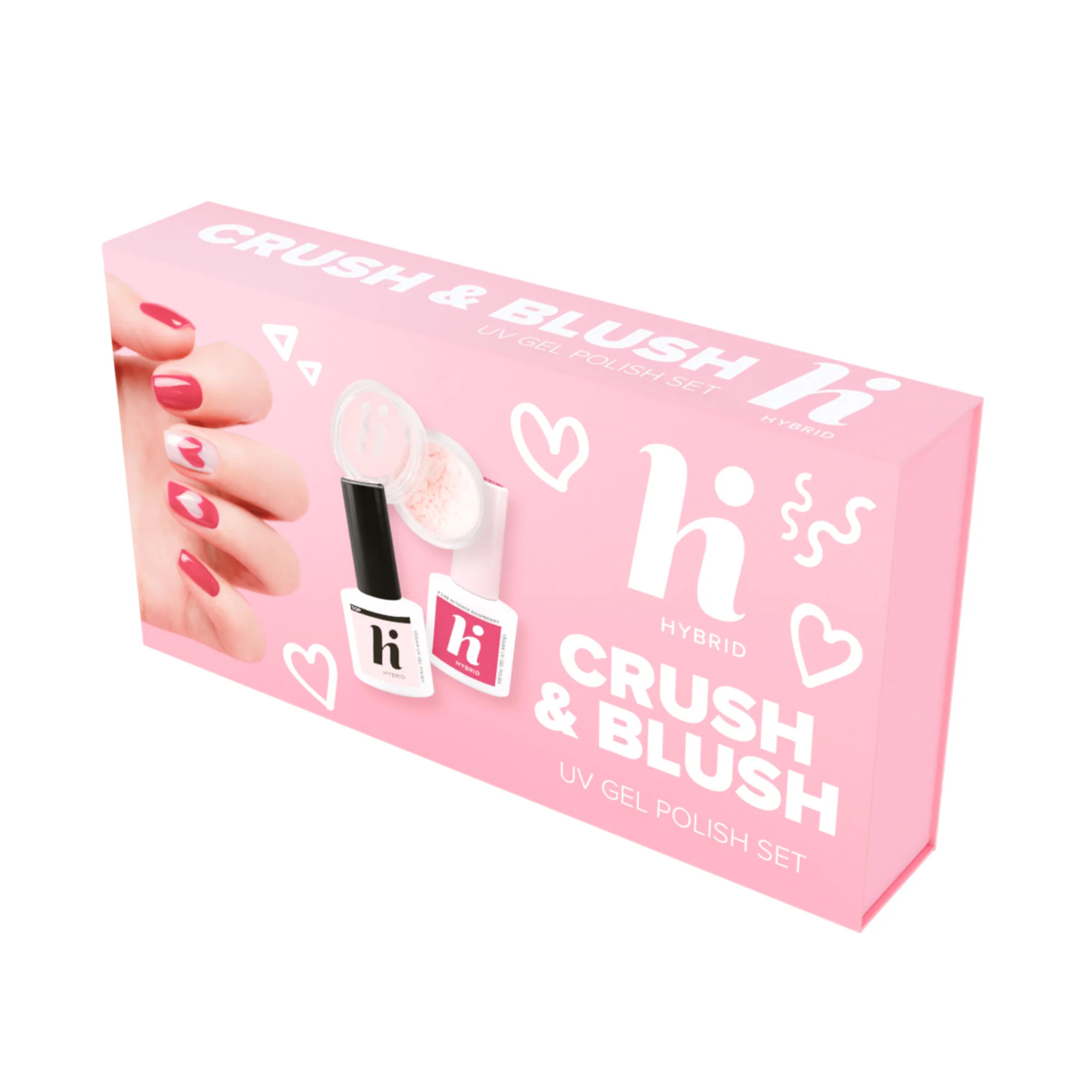 Set de esmaltes de uñas en gel UV Crush & Blush - Set de maquillaje, esmalte de uñas con efecto gel