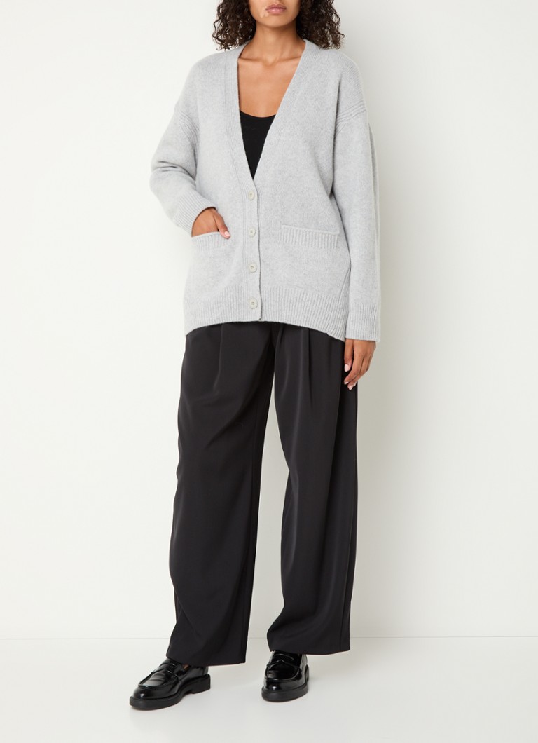 DRYKORN Jaydeni fine-knit cardigan made of virgin wool with patch pockets