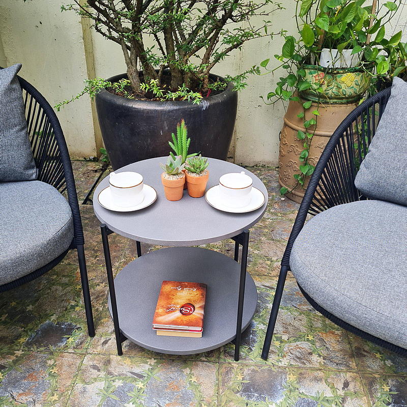 Home Sidebord ø 51x47 cm 2 bordplater fibersement