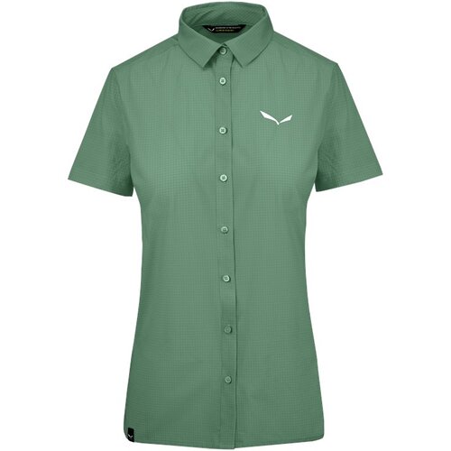 DAMEN HEMD PUEZ MINICHECK2 DRY S/S SRT