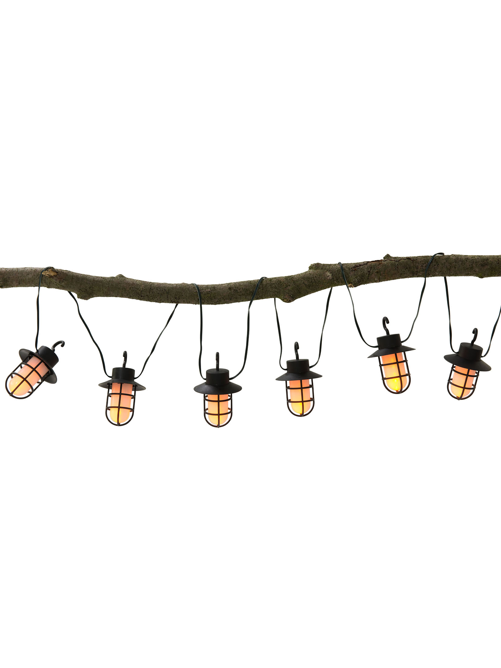 Laternenkette Lichterkette, Schwarz