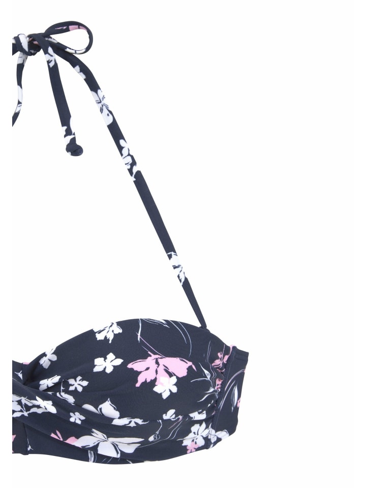 LASCANA Bügel-Bandeau-Bikini in marine-bedruckt günstig kaufen