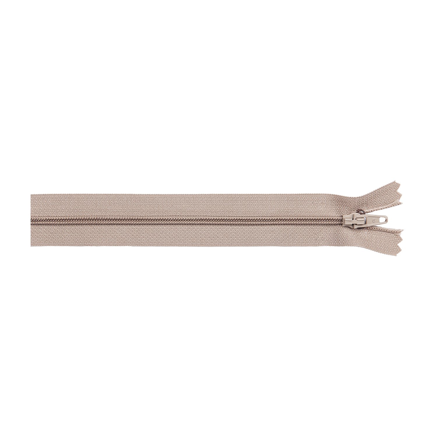 buttinette Standard-Reißverschluss, taupe, nicht teilbar