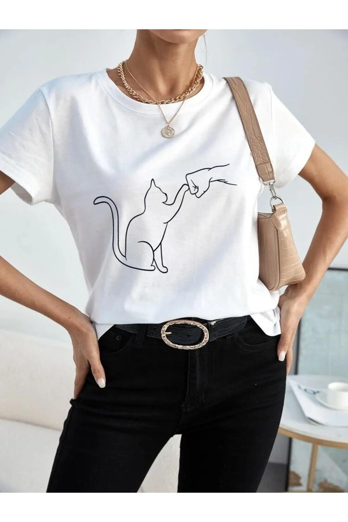 MOONBULL  Unisex-T-Shirt „Lover Cat“ mit Aufdruck