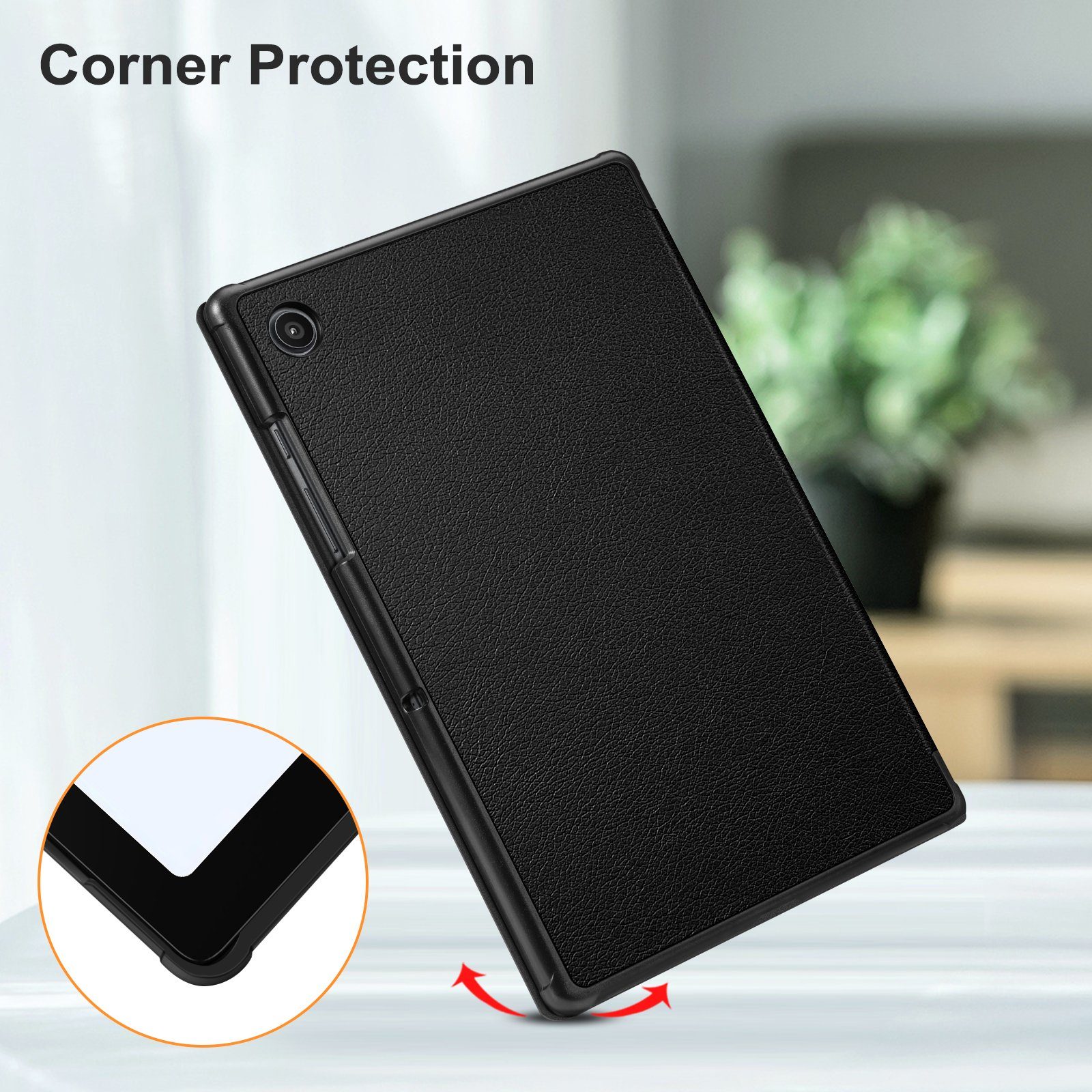 Fintie Tablet-Hülle Hülle für Samsung Galaxy Tab A8 10.5 2021 - Ultra Schlank Kunstleder Schutzhülle Cover mit Auto Schlaf/Wach Funktion für Tab A8 10.5 Zoll SM-X200/X205/X207 Tablet