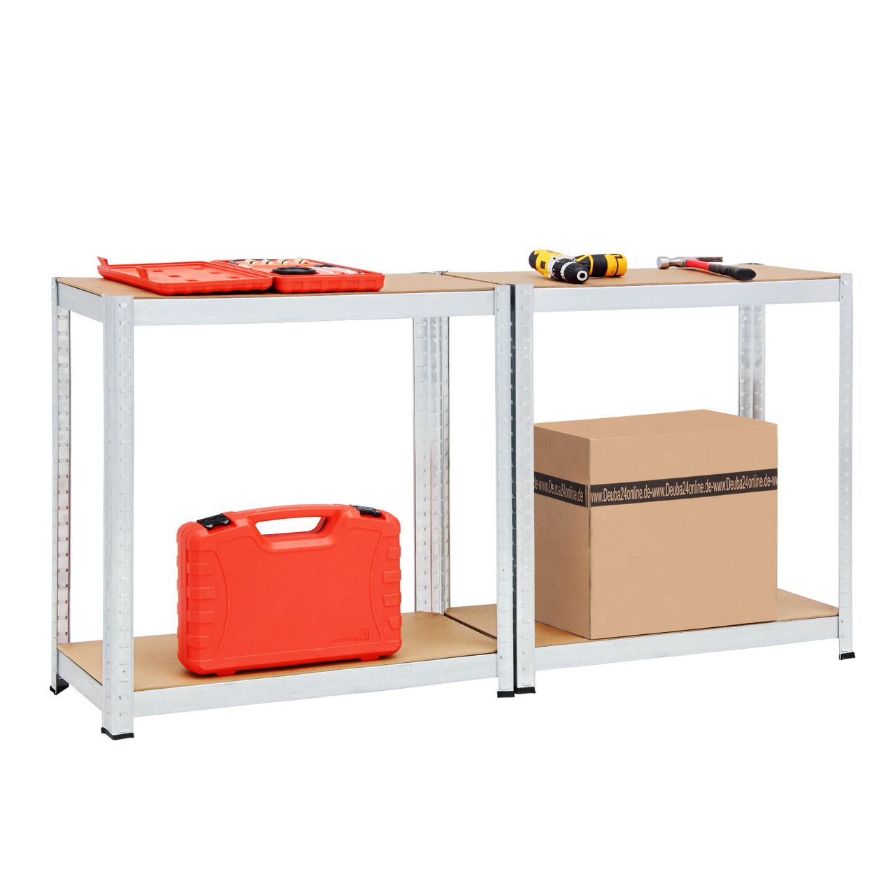 DEUBA Schwerlastregal 700kg 160 x 90 x 40cm 2er Set