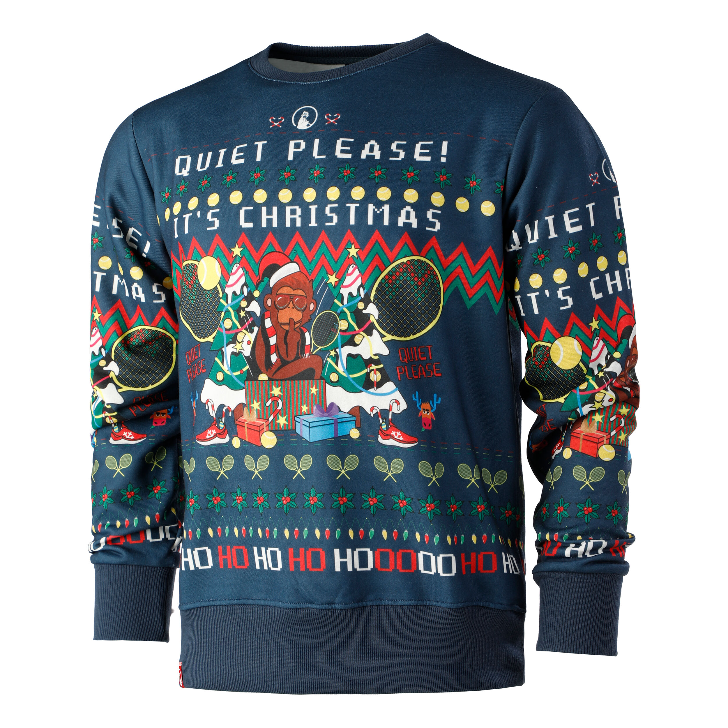 Ugly Christmas Sweatshirt Herren - Dunkelblau, Mehrfarbig