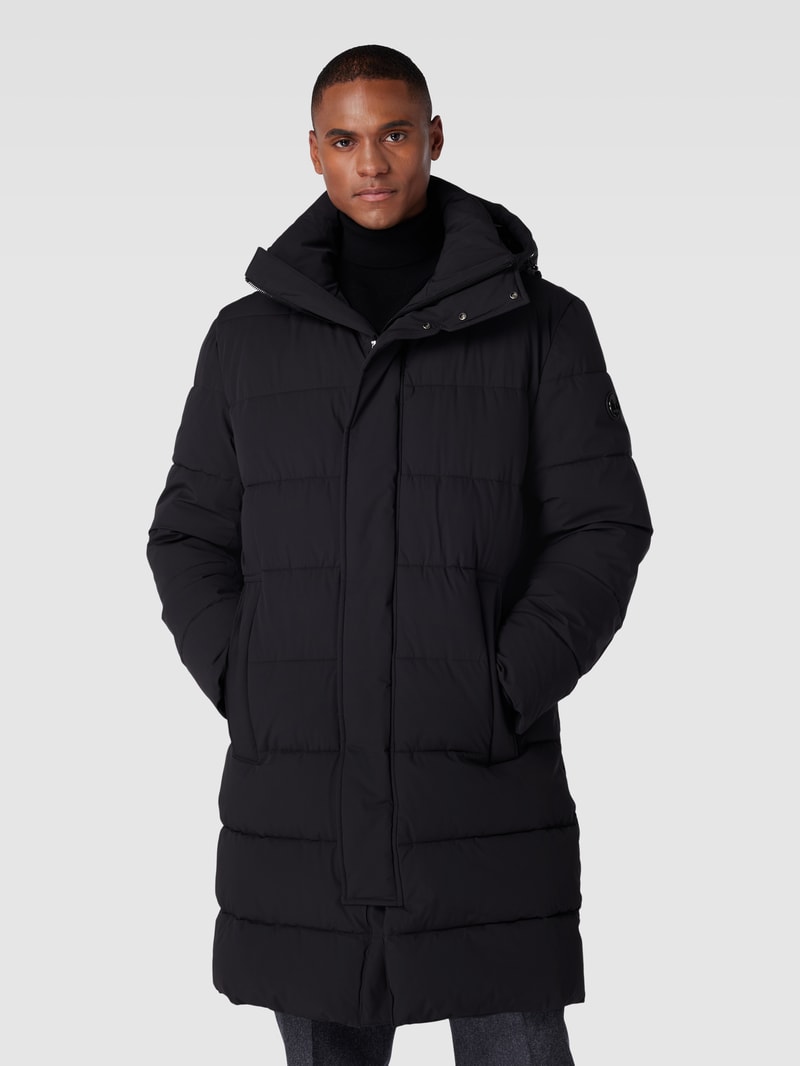 Steppjacke in unifarbenem Design Modell 'Winston' in schwarz