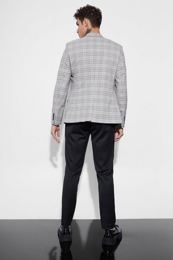 Karierte Skinny Anzugjacke