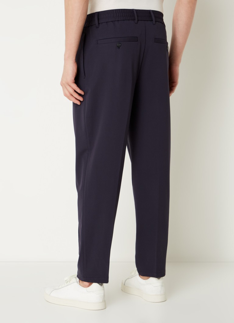 Pantaloni Emporio Armani cu croială dreaptă și vârf de oțel