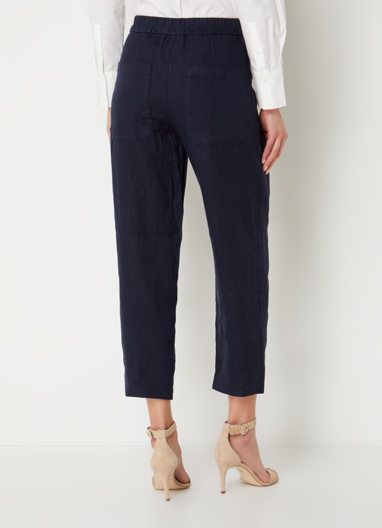 Pantaloni scurți din in cu talie înaltă și croială slim Whistles Barrel