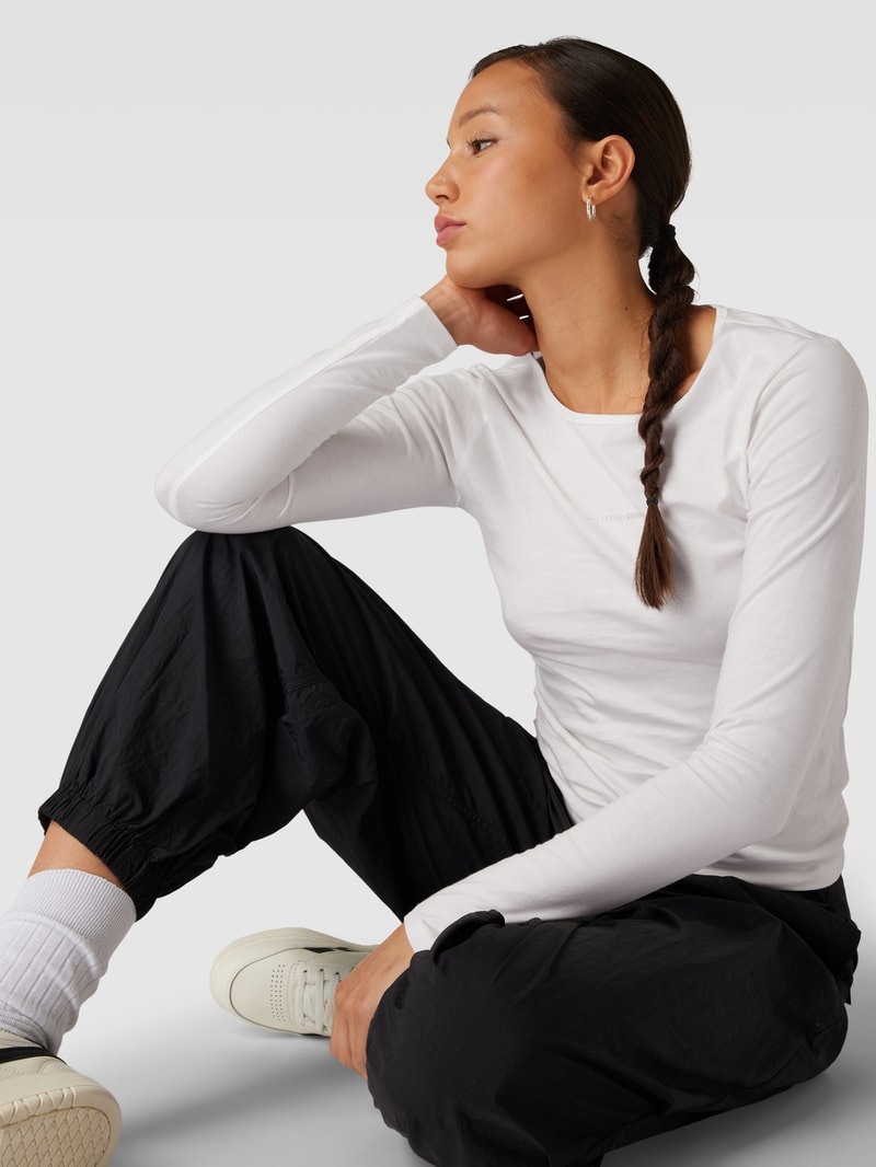 Longsleeve mit Label-Print in offwhite