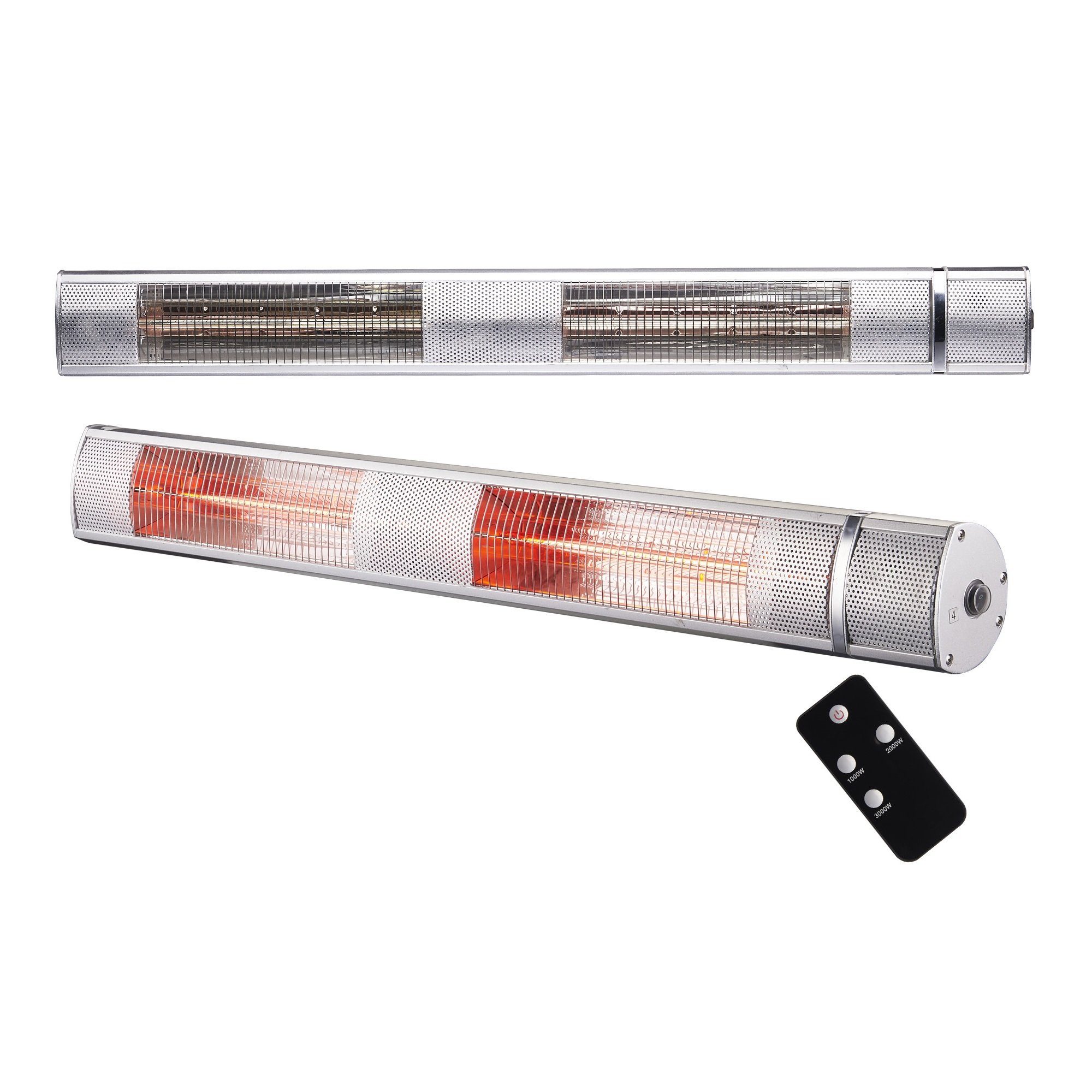 Arebos Infrarotstrahler 3.000 W, mit Fernbedienung, 3 Heizstufen, Geeignet für: 12-20m²