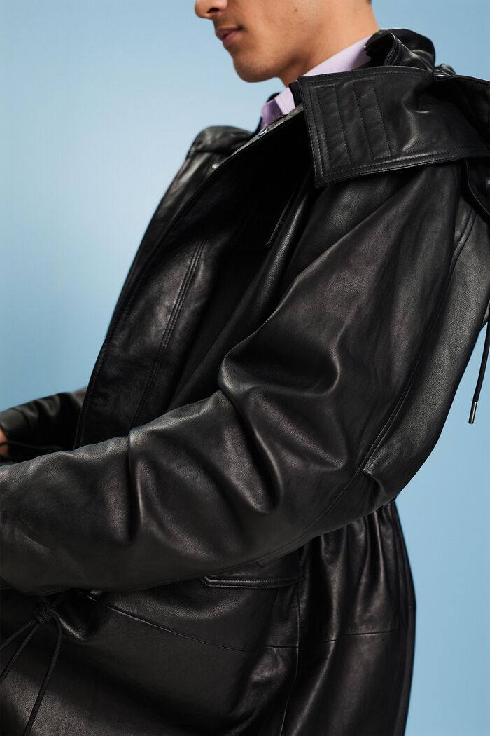 Multifunktionaler Parka aus Leder