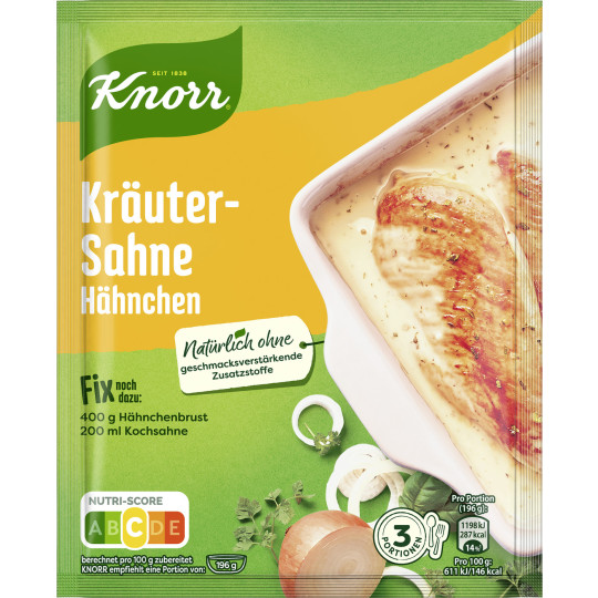 Knorr Fix für Kräuter-Sahne Hähnchen 28G