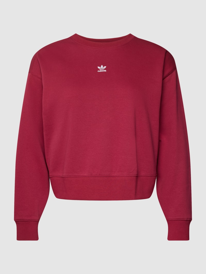 PLUS SIZE Sweatshirt mit Label-Stitching in bordeaux rot