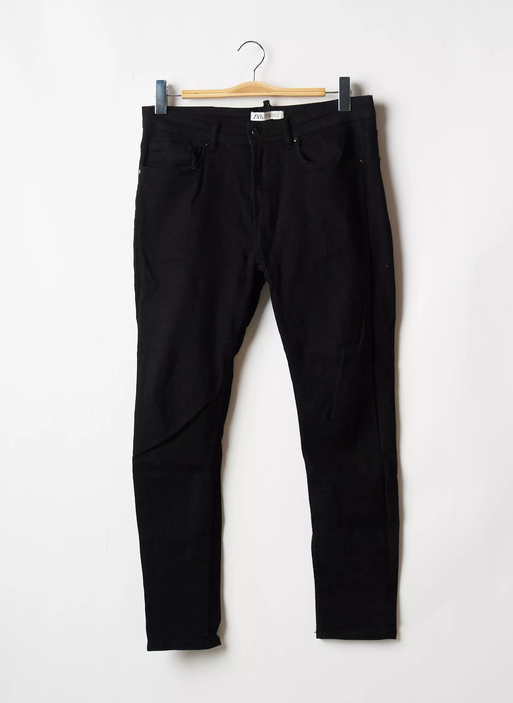 Zara Pantalons Slim Femme couleur noir