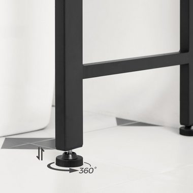 VASAGLE Badregal Toilettenregal, Badezimmerregal, 3 offenen Ablagen