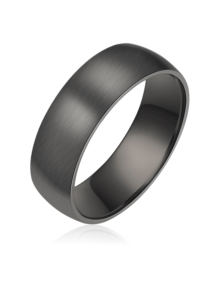True Rebels Ring Edelstahl gunmetal in gunmetal günstig kaufen