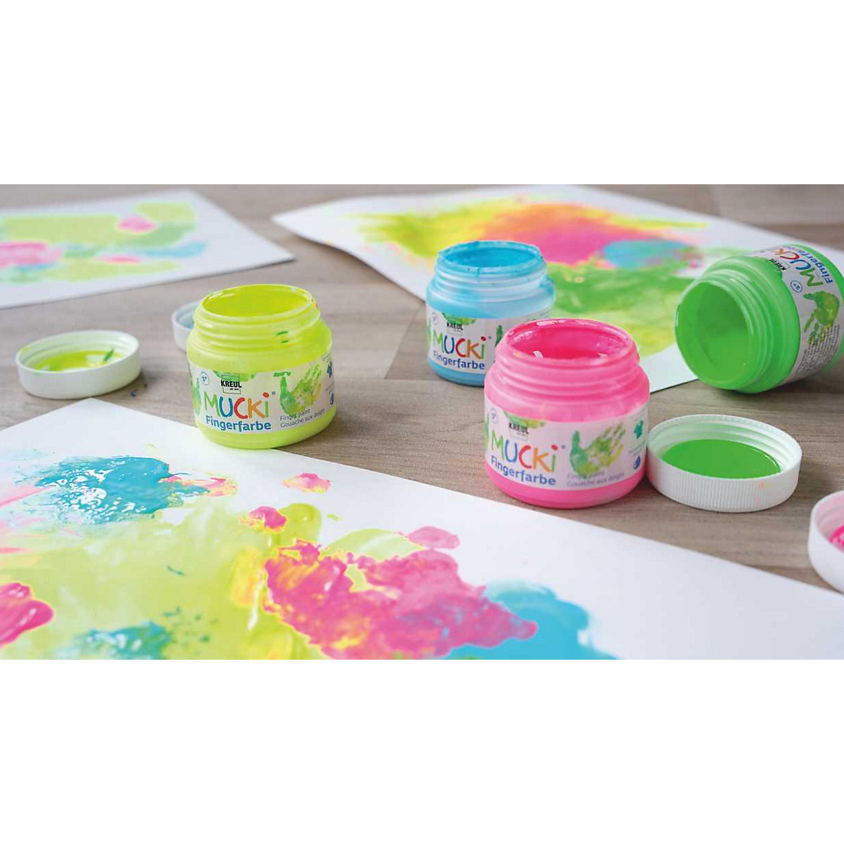 MUCKI Quietsch Fingerfarbe 150ml 4er