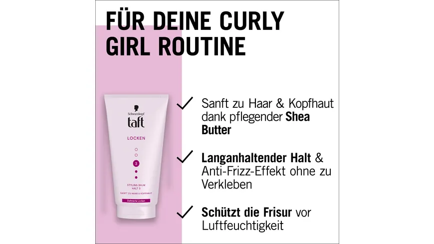 TAFT Styling Balm Locken 150 ml Haltegrad 3 - mittlerer Halt 150 ml