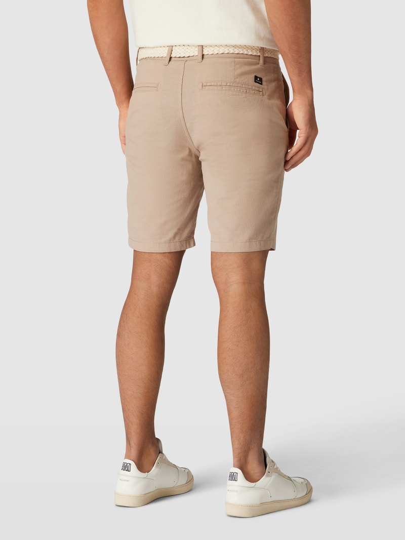 Bermudas mit Stoffgürtel in beige