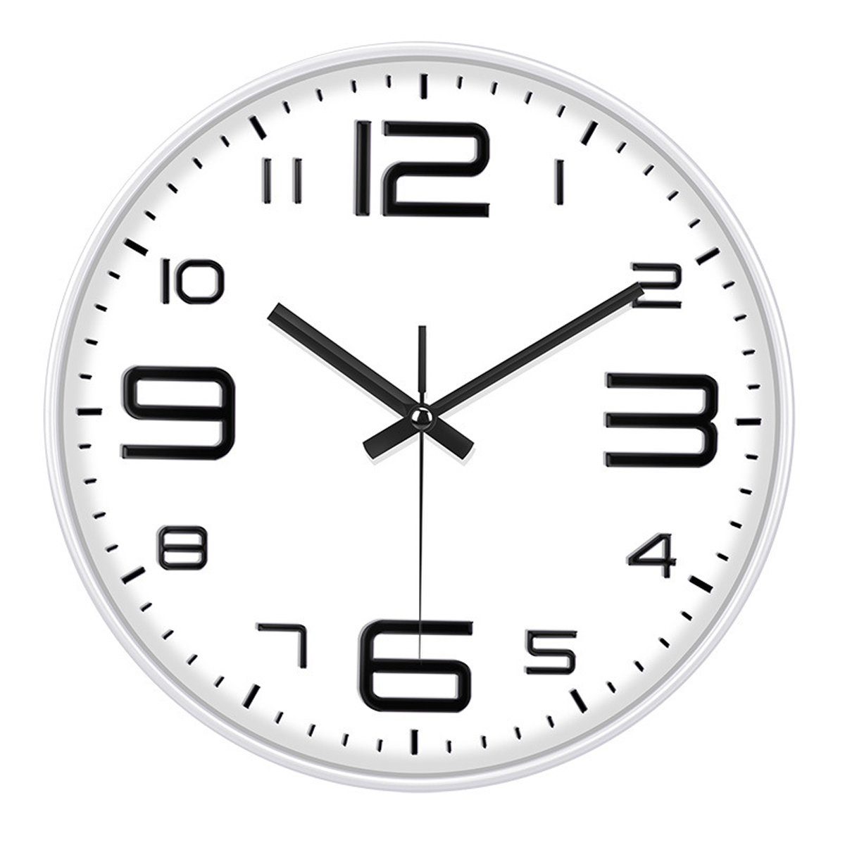 FeelGlad Wanduhr Wanduhr 12 Zoll Ohne Tickgeräusche für Wohnzimmer,Schlafzimmer,Küche