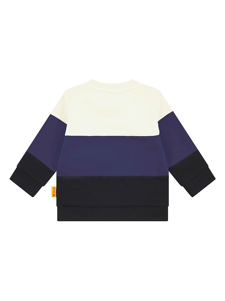 Steiff Sweatshirt in Dunkelblau/ Schwarz/ Creme günstig kaufen