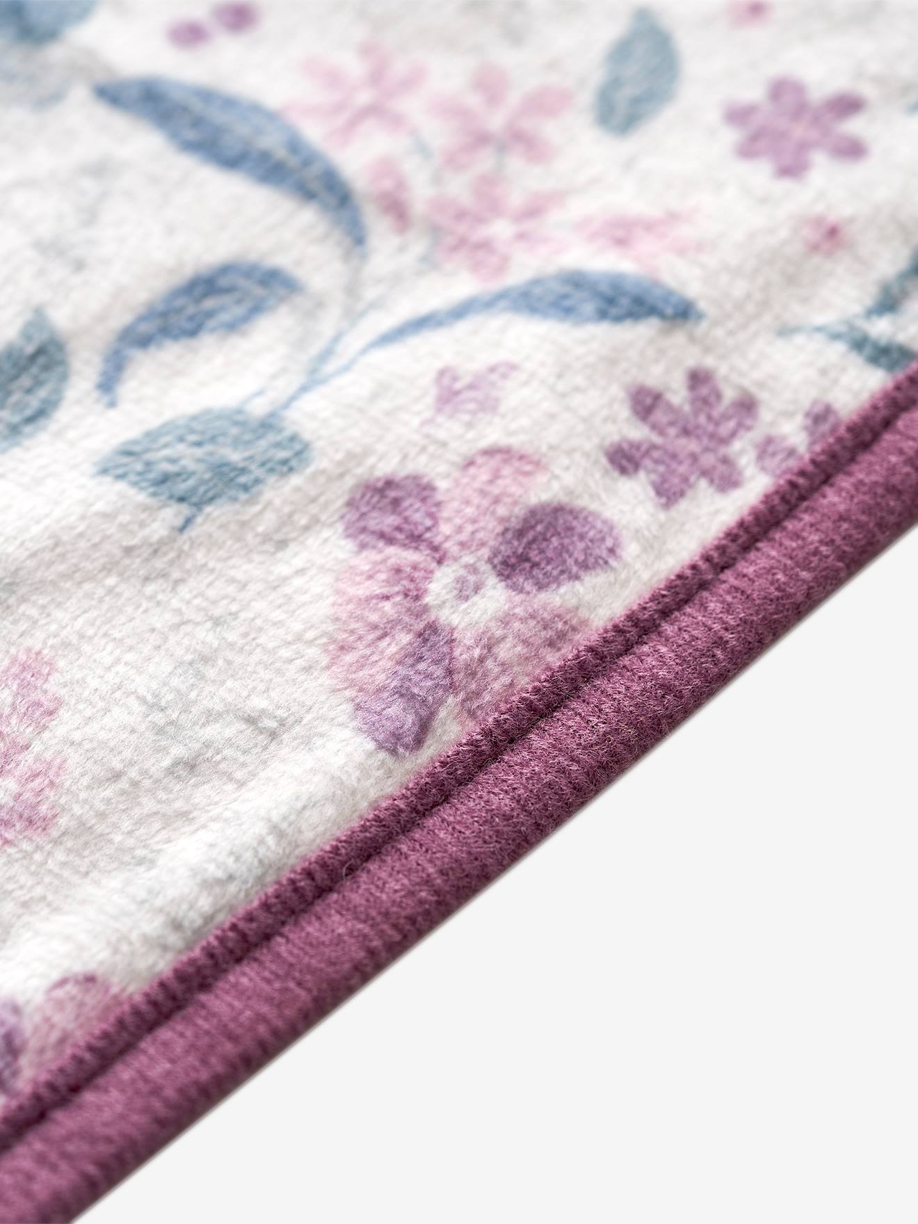 Plaid en velours VICTORIA prune