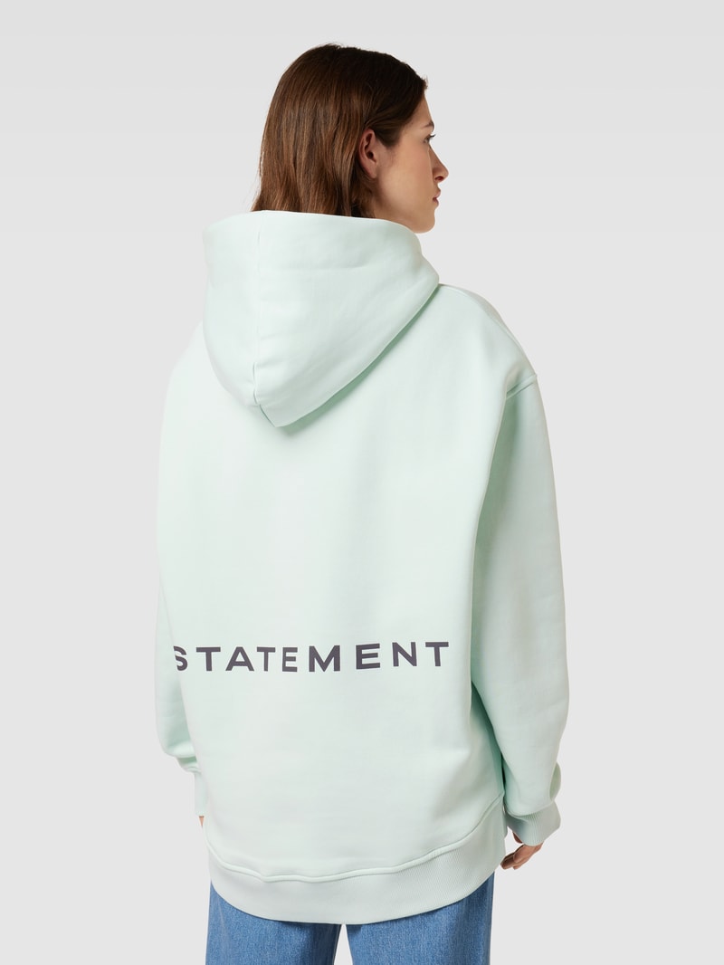 Hoodie mit Label-Stitching in mint